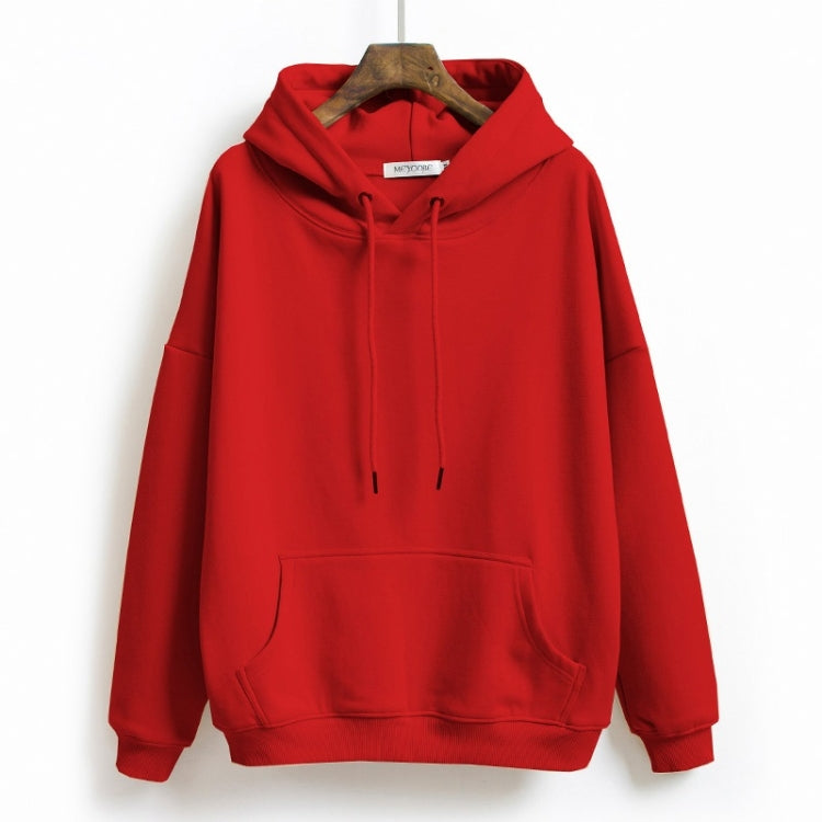 Spring Pure Cotton Thin Loose Hooded Sweatshirt for Ladies