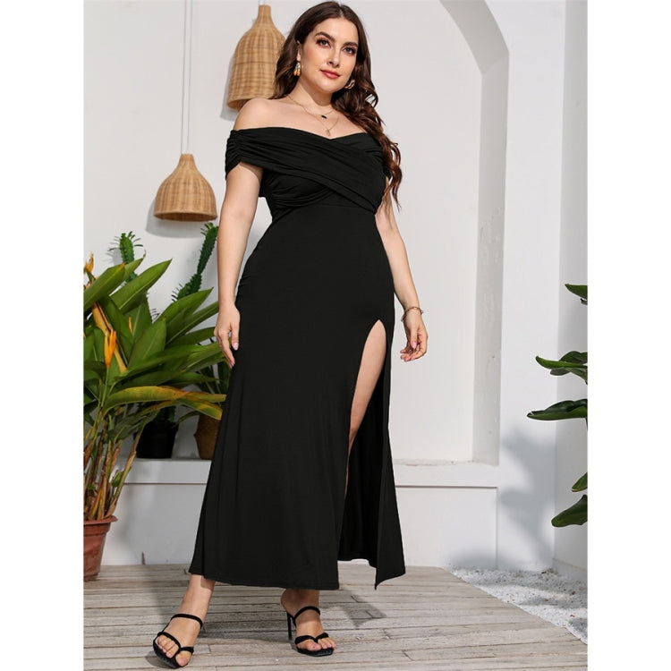 Plus Size High Waist Split Sexy Long Evening Dress