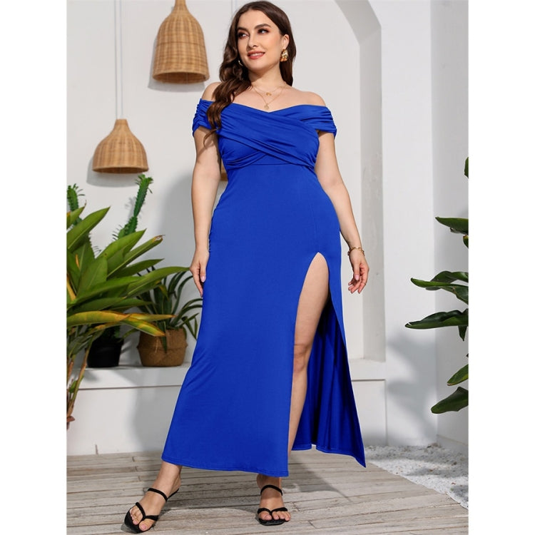 Plus Size High Waist Split Sexy Long Evening Dress