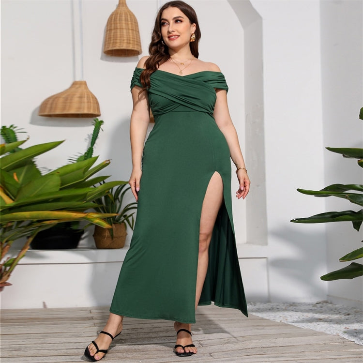 Plus Size High Waist Split Sexy Long Evening Dress