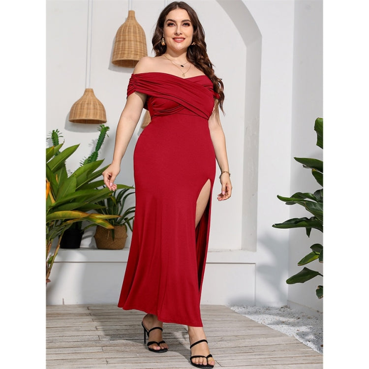 Plus Size High Waist Split Sexy Long Evening Dress