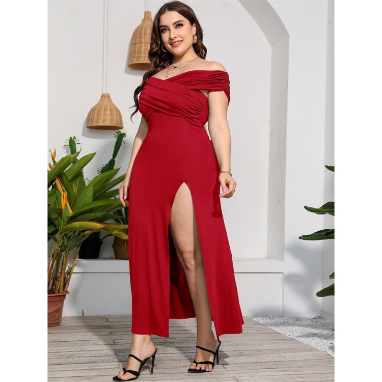 Plus Size High Waist Split Sexy Long Evening Dress