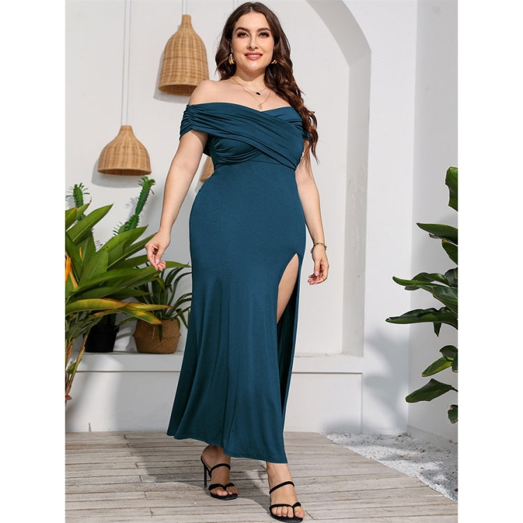 Plus Size High Waist Split Sexy Long Evening Dress