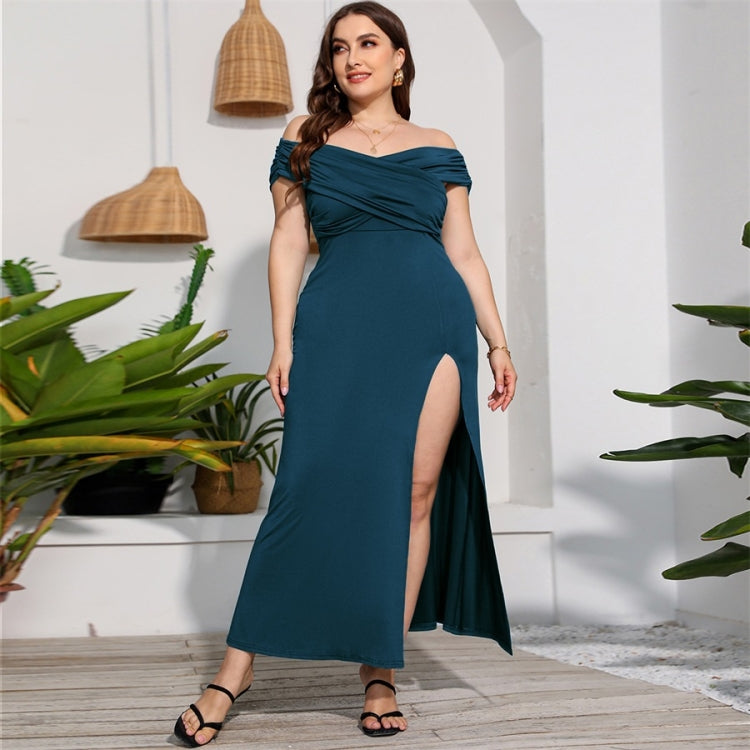Plus Size High Waist Split Sexy Long Evening Dress