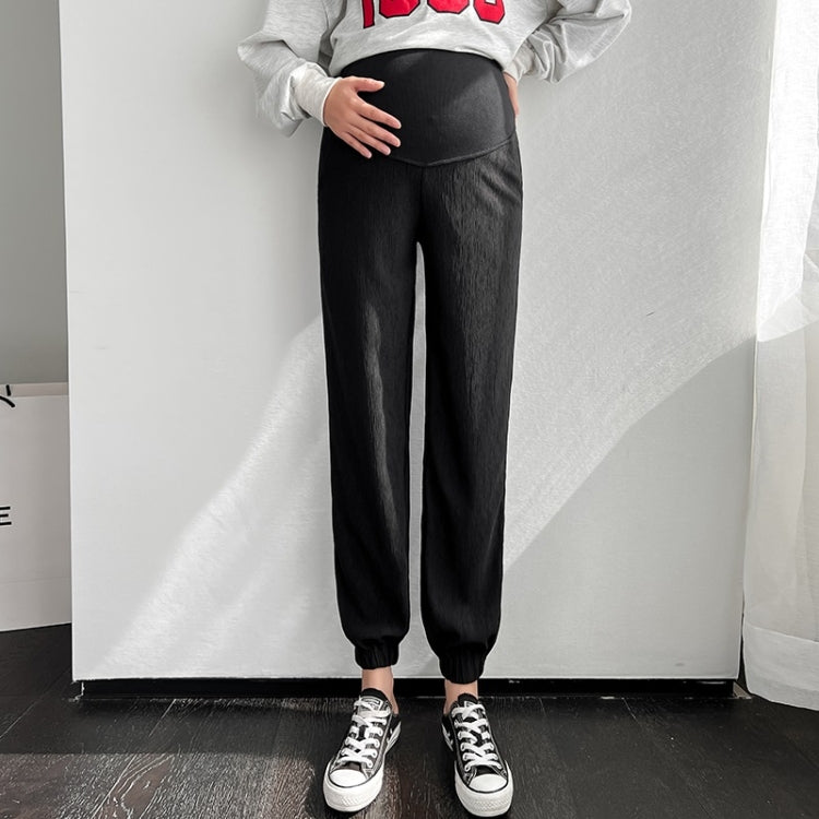 Spring Loose Belly Support Folded Casual Leggings Pants for Pregnant Women