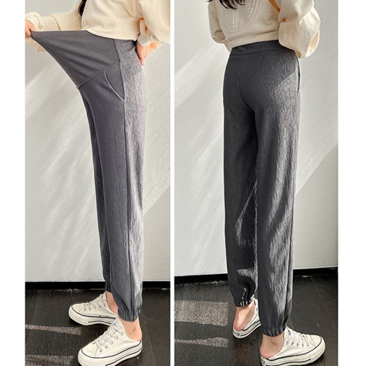 Spring Loose Belly Support Folded Casual Leggings Pants for Pregnant Women