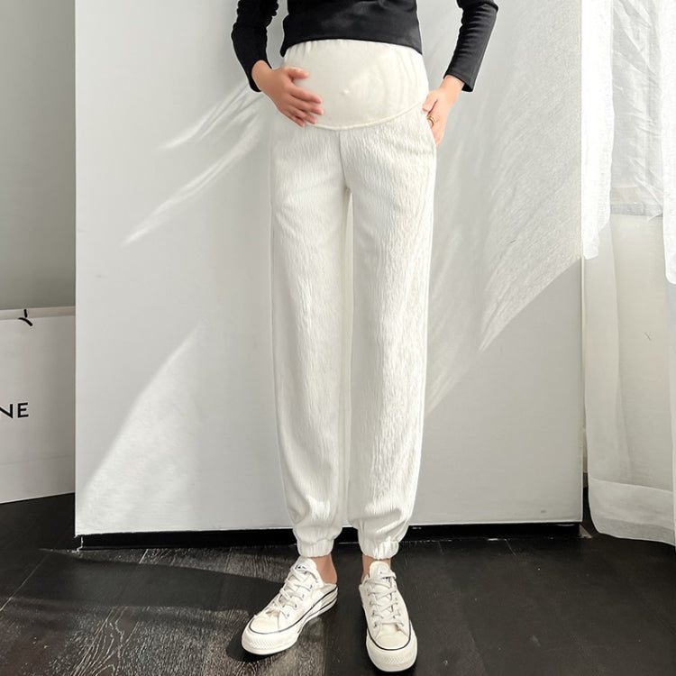 Spring Loose Belly Support Folded Casual Leggings Pants for Pregnant Women