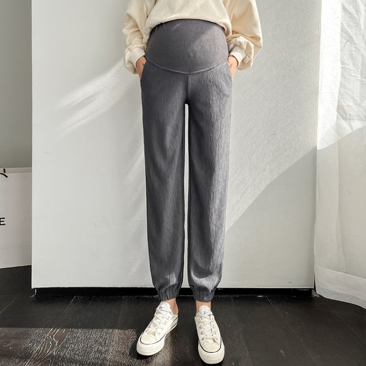 Spring Loose Belly Support Folded Casual Leggings Pants for Pregnant Women