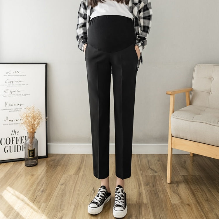 Spring Belly Support Straight Trousers Ankle-length Pants for Pregnant Women
