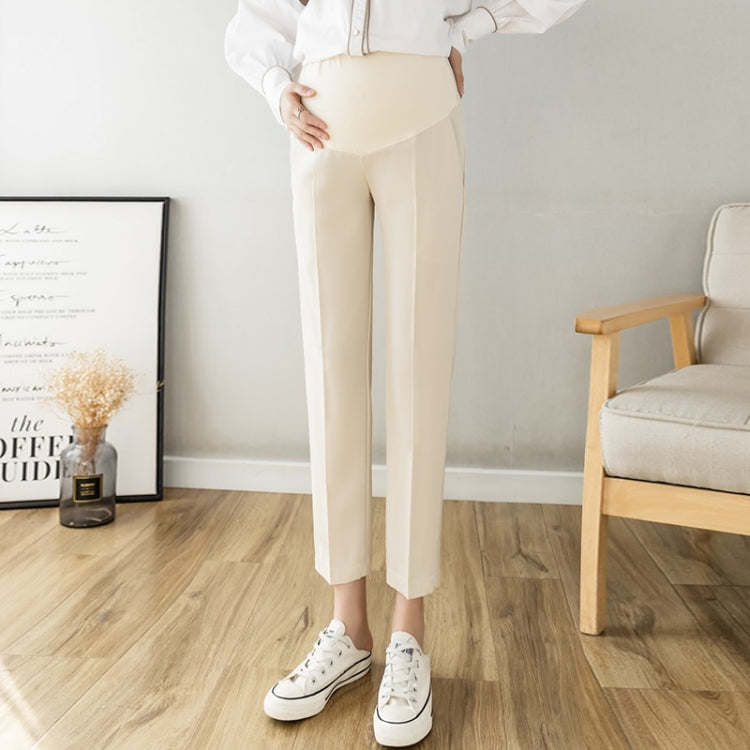 Spring Belly Support Straight Trousers Ankle-length Pants for Pregnant Women