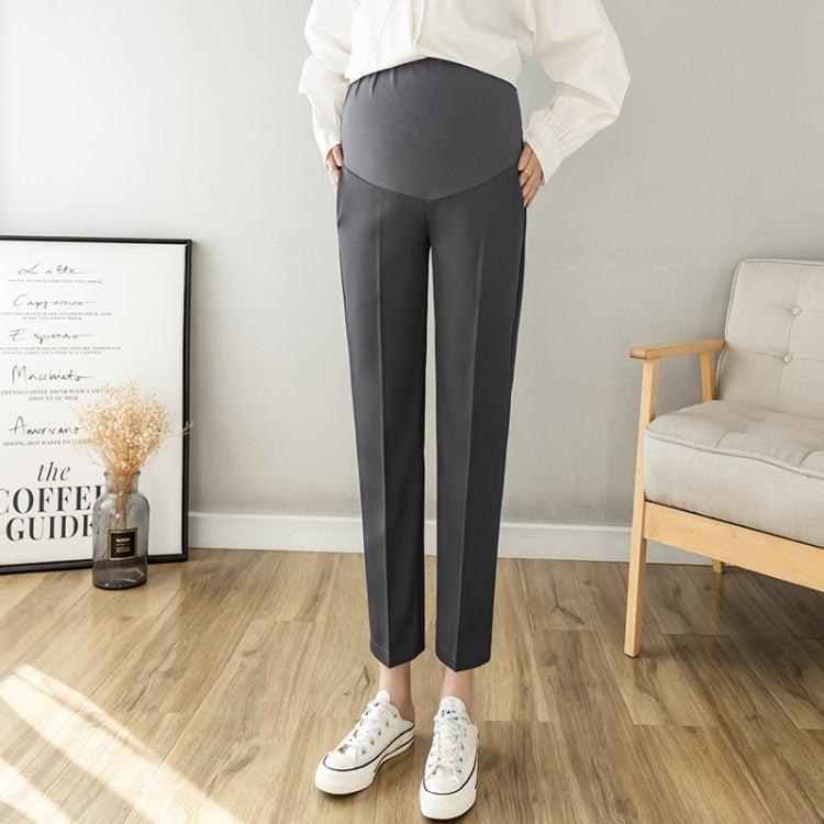 Spring Belly Support Straight Trousers Ankle-length Pants for Pregnant Women