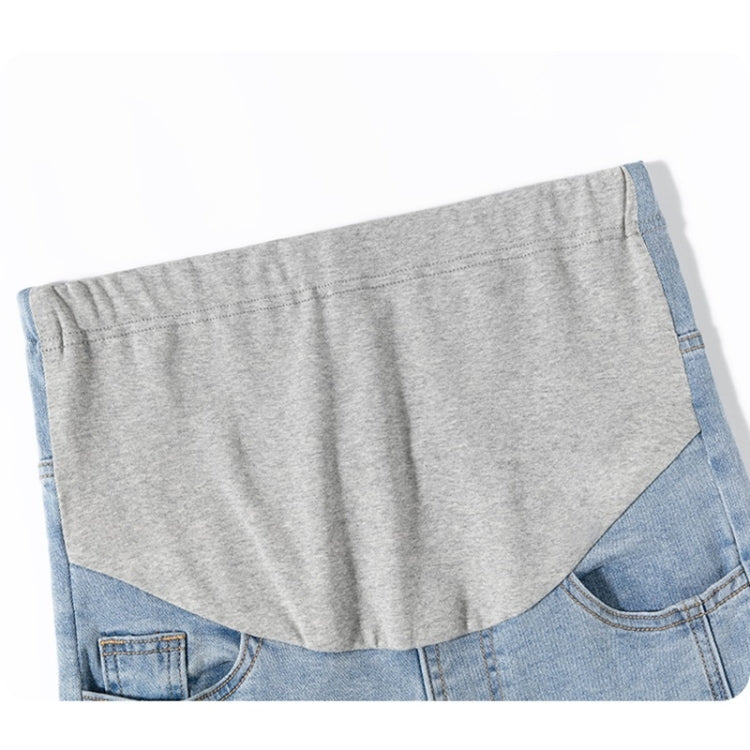 Spring Belly Support Denim Skinny Trousers for Pregnant Women