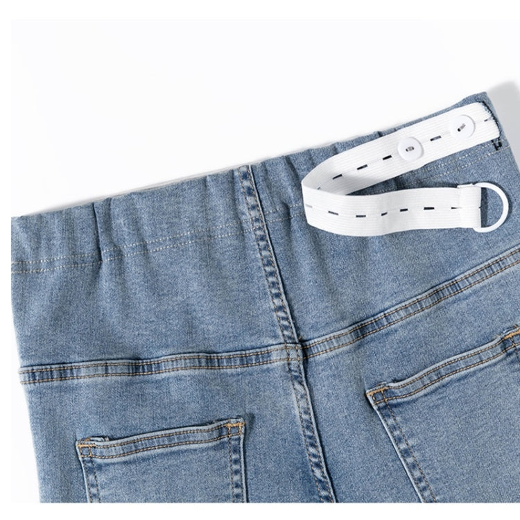 Spring Belly Support Denim Flared Pants for Pregnant Women