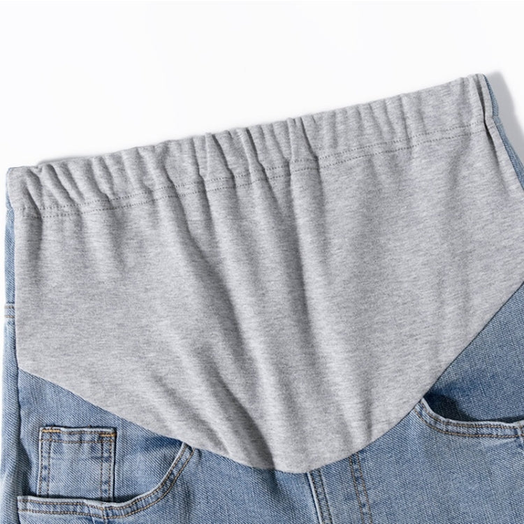 Spring Belly Support Denim Daddy Pants for Pregnant Women