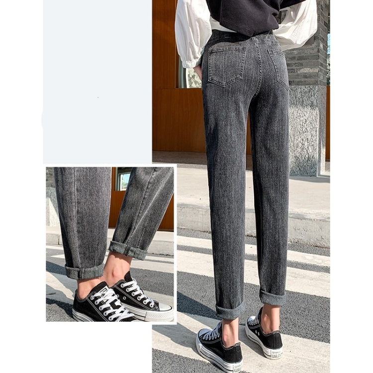 Spring Belly Support Denim Daddy Pants for Pregnant Women