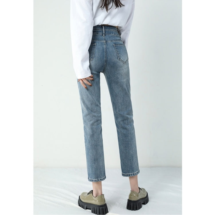 Spring Summer Nine Point Straight Skinny Jeans