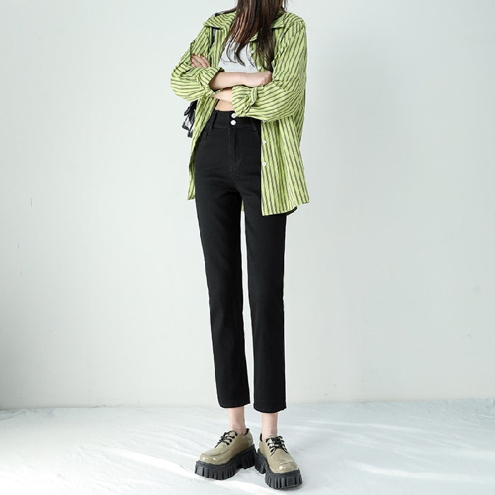 Spring Summer Nine Point Straight Skinny Jeans