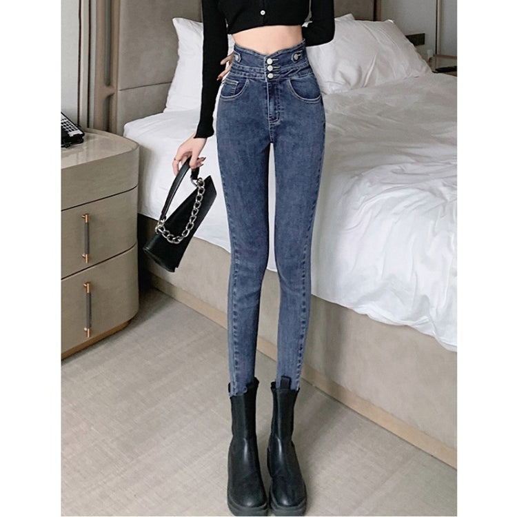 Spring Summer High Waist Slim Skinny Jeans
