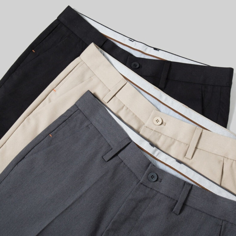Spring and Summer and Autumn Elastic Waist Slim Fit Ankle-length Skinny Trousers for Men