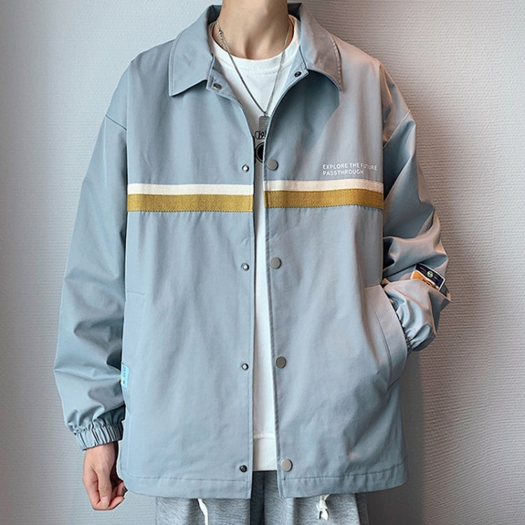 Autumn Winter Letter Pattern Loose Button Cardigan Coat For Men
