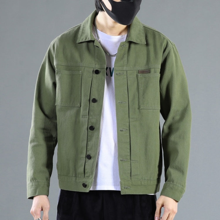 Spring Loose Button Cardigan Frock Denim Jacket For Men
