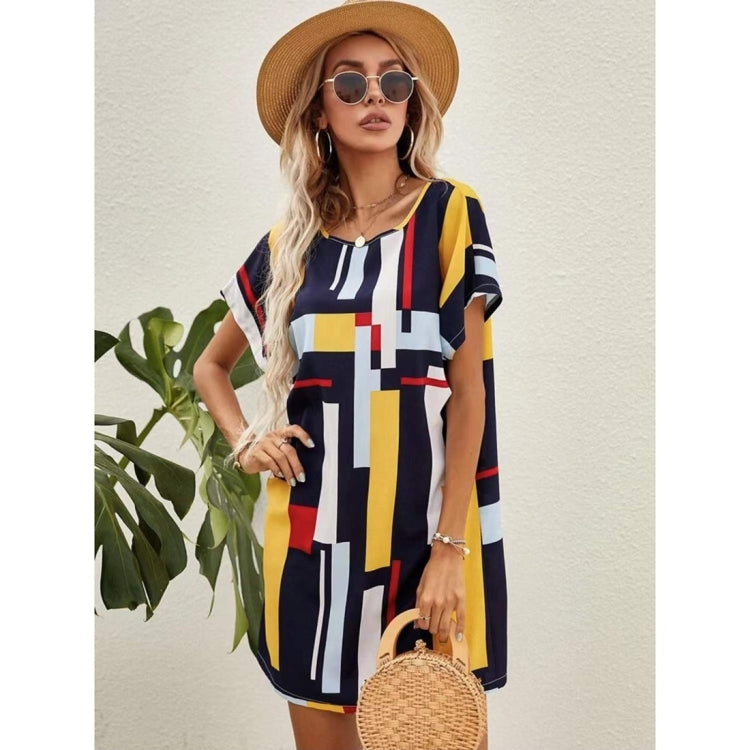 Spring Summer Women Printed Slim Dress