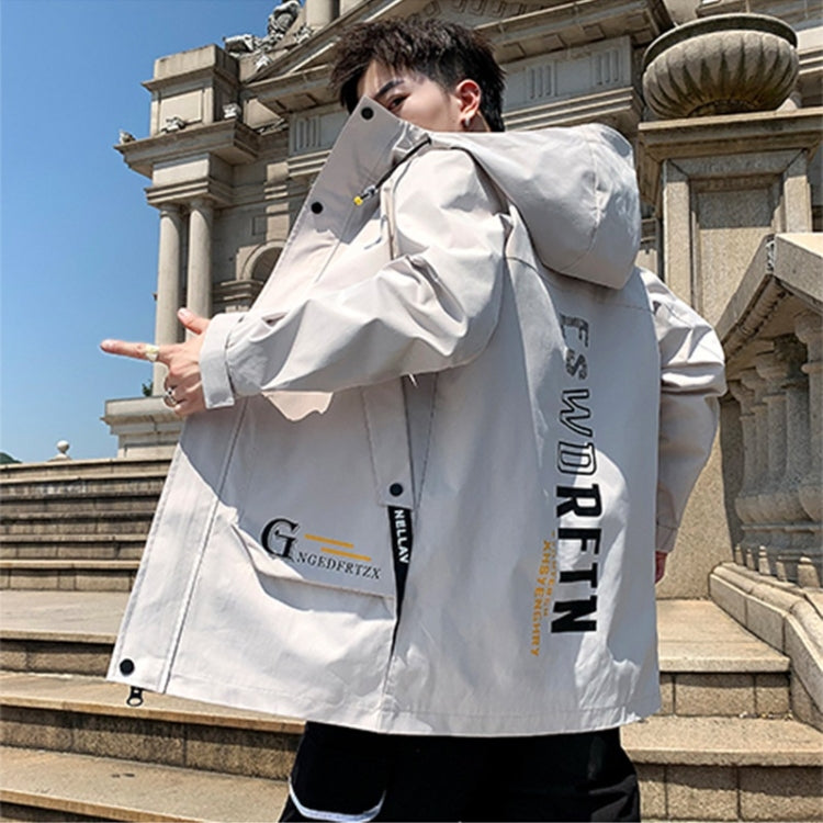 Men Casual Loose Hooded Top Trench Coat