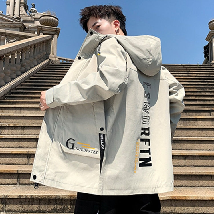 Men Casual Loose Hooded Top Trench Coat