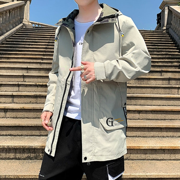Men Casual Loose Hooded Top Trench Coat