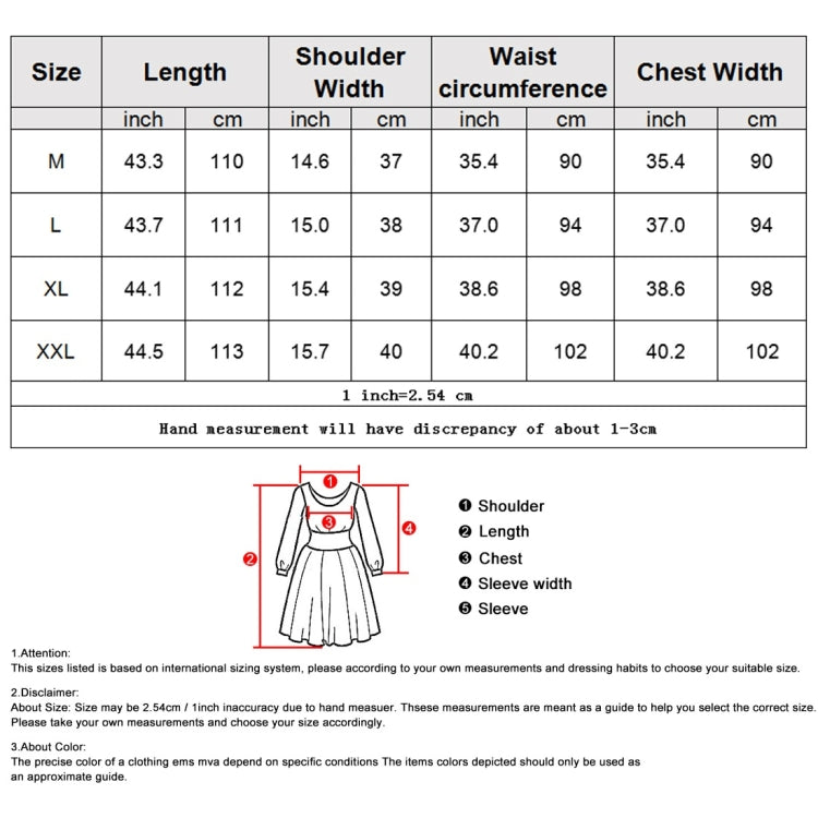 Spring Flower Print V-Neck Neck Waist Long Sleeve Dress for Women