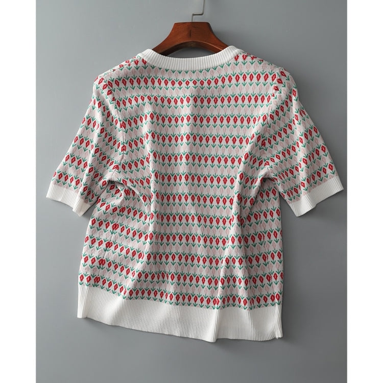 Little Tulip Knit Cardigan T-shirt (As Show)