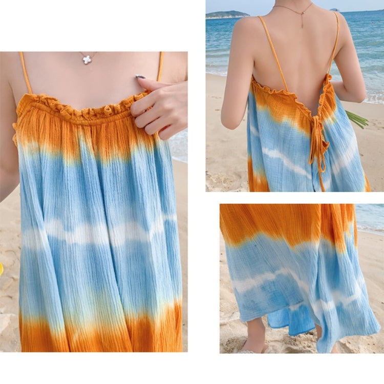 Tie-dye Sling Long Dress