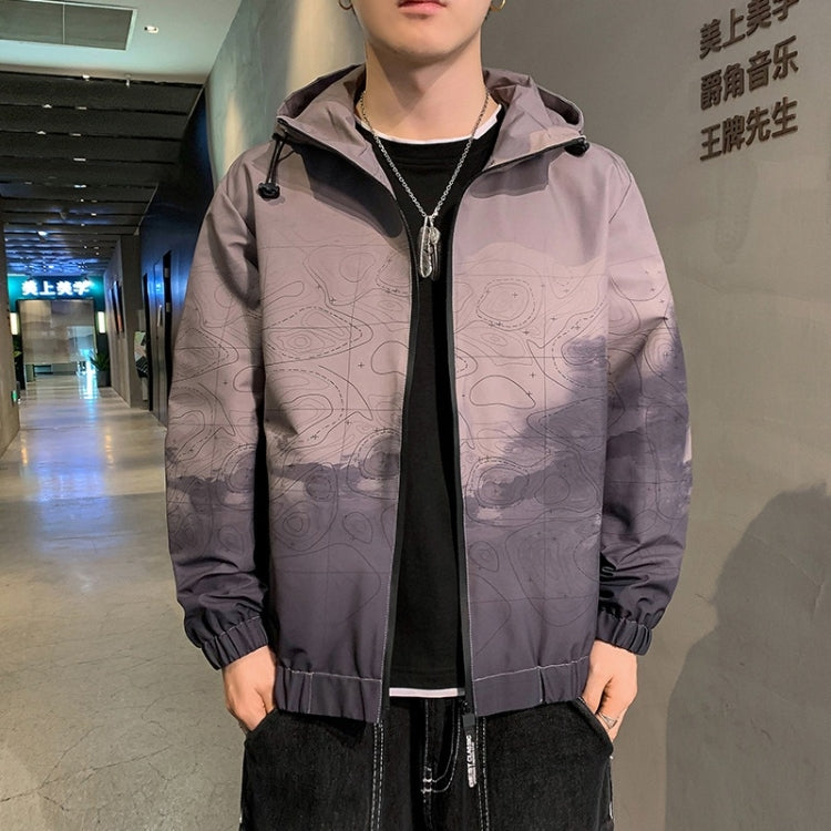 Men Casual Loose Hooded Jacket