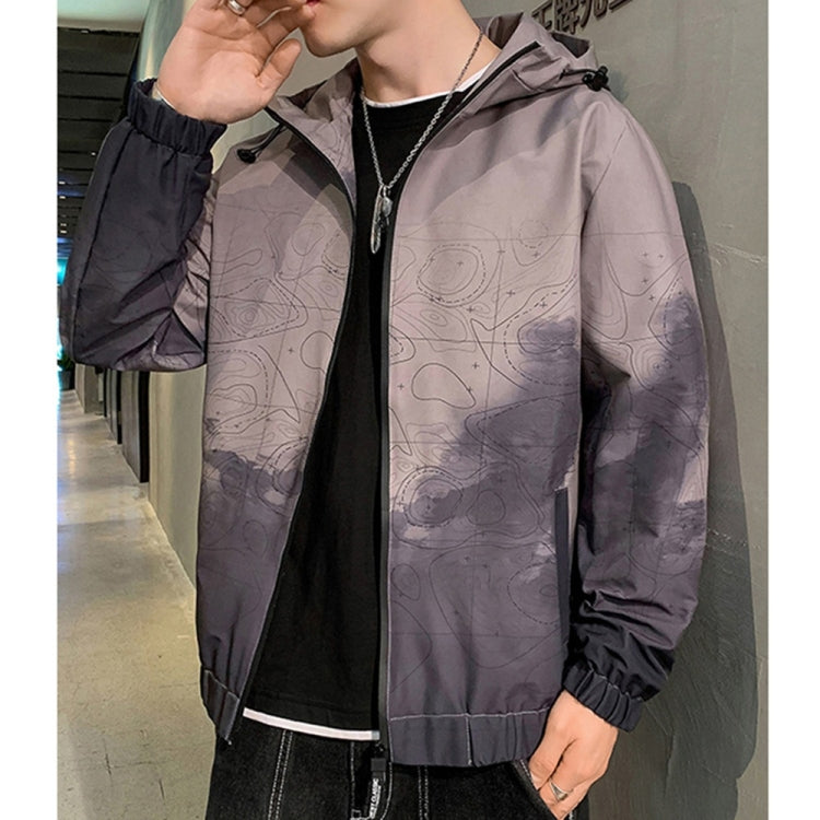 Men Casual Loose Hooded Jacket