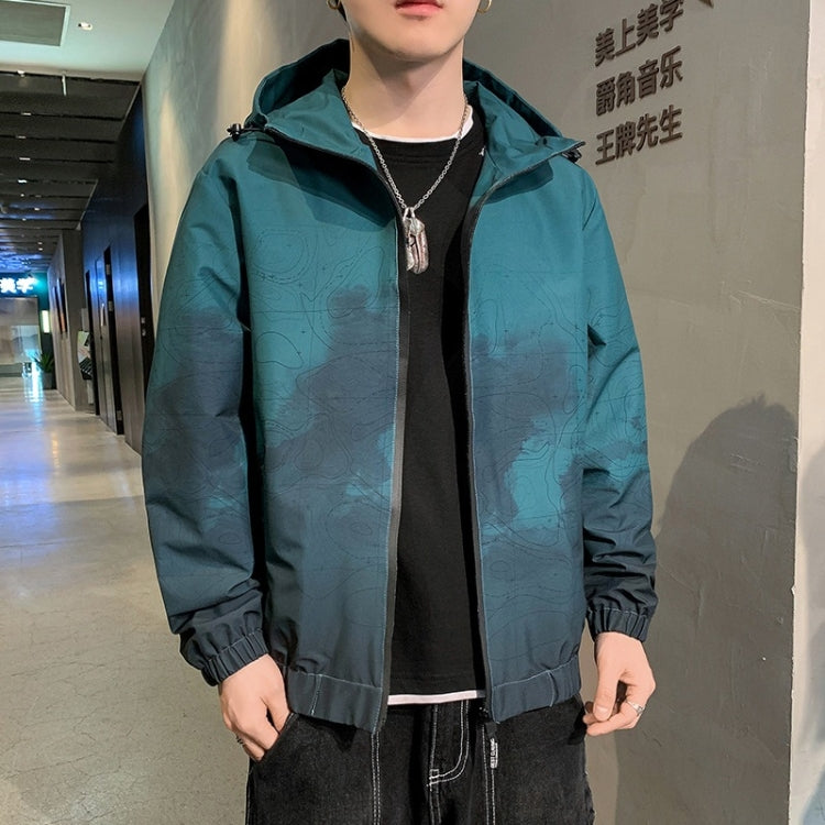 Men Casual Loose Hooded Jacket