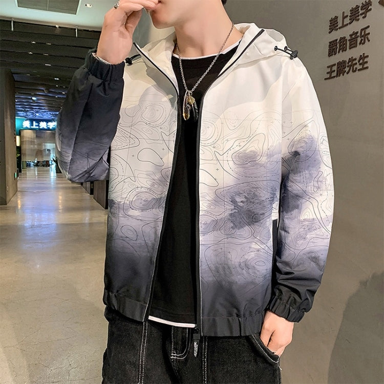 Men Casual Loose Hooded Jacket