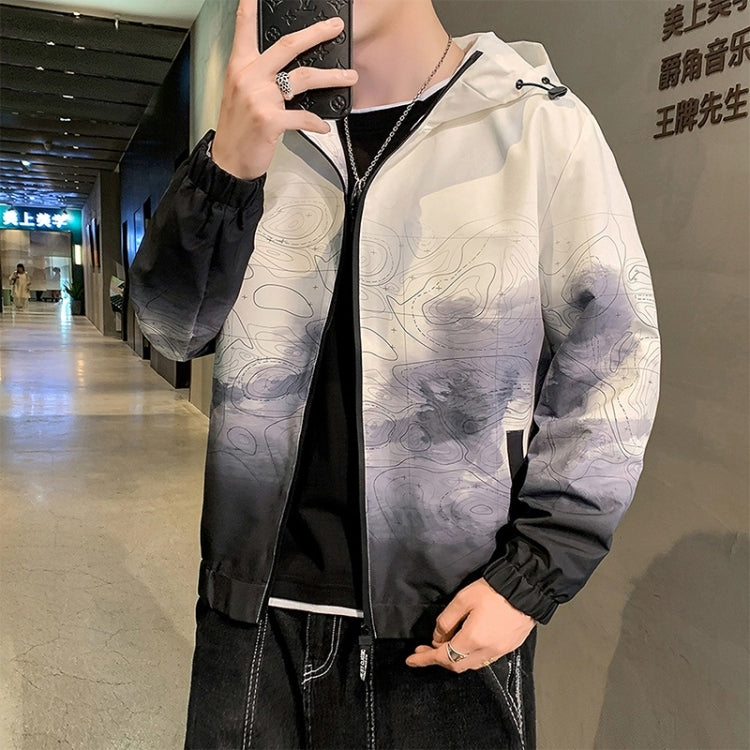 Men Casual Loose Hooded Jacket