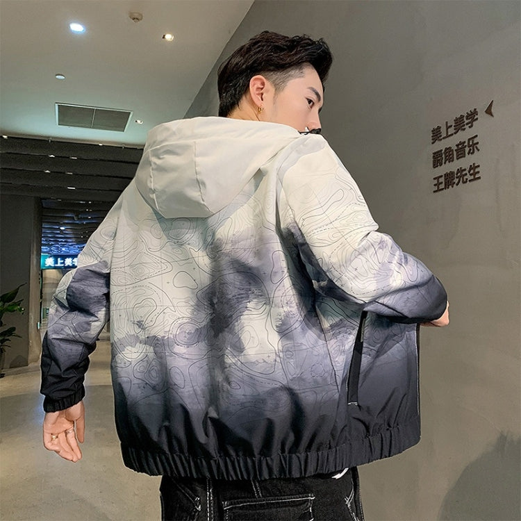 Men Casual Loose Hooded Jacket
