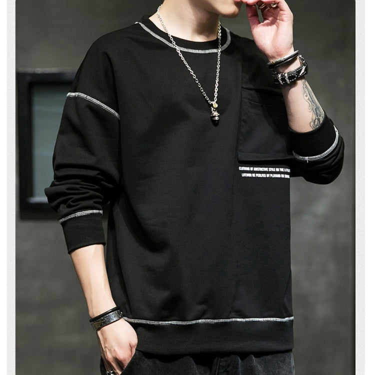 Men Round Neck Long Sleeve T-Shirt Sweater