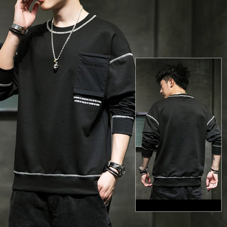 Men Round Neck Long Sleeve T-Shirt Sweater