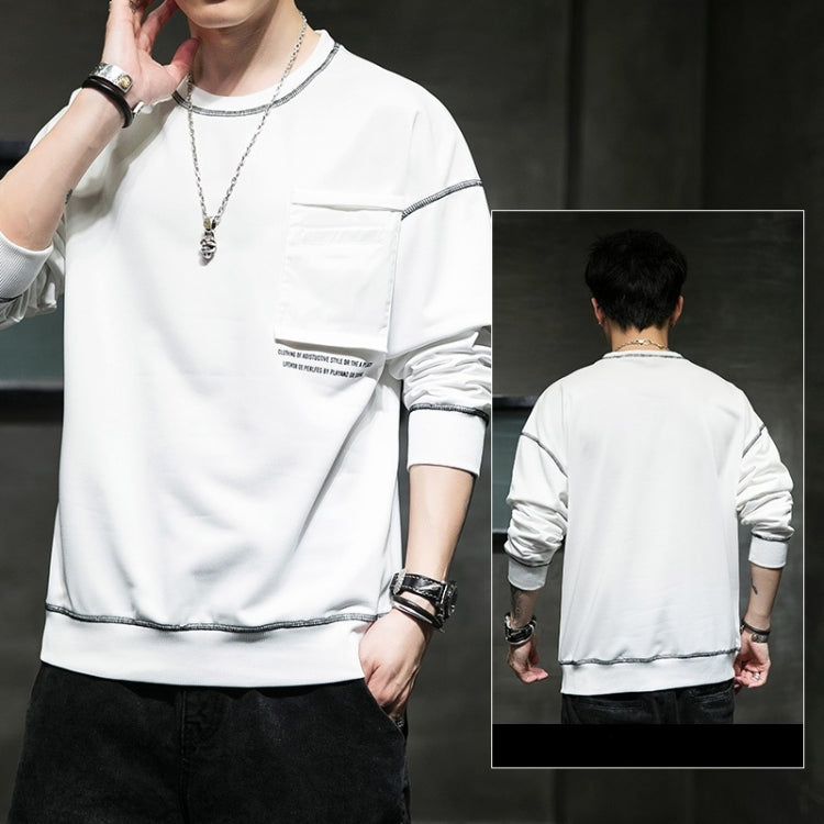 Men Round Neck Long Sleeve T-Shirt Sweater