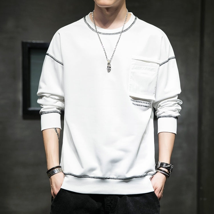 Men Round Neck Long Sleeve T-Shirt Sweater