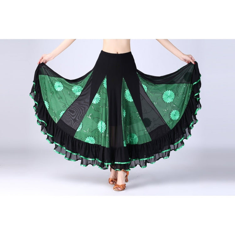 Sequin Flower Swing Modern Dance Skirt
