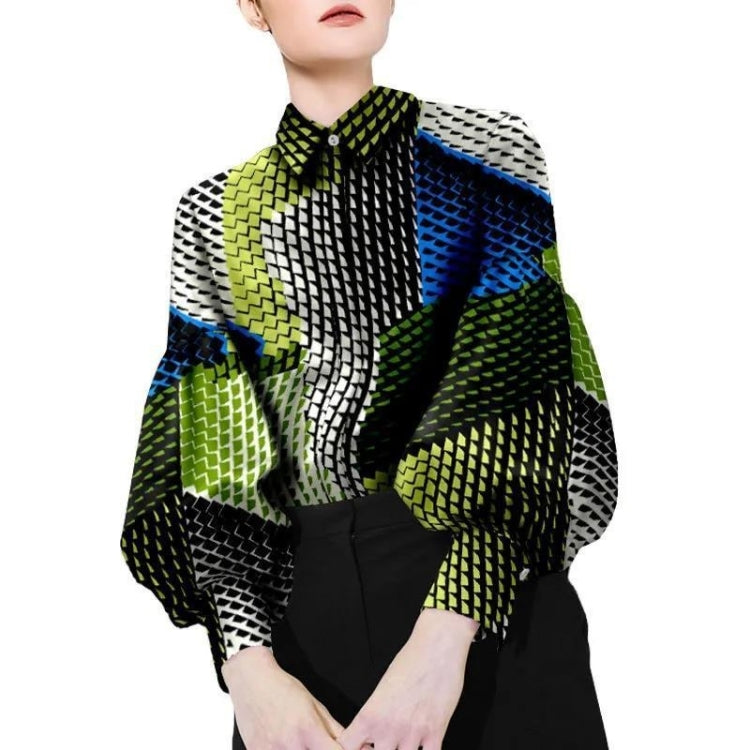 Ladies Fashion Lantern Sleeve Shirt