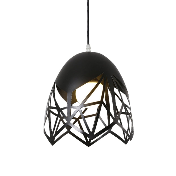 YWXLight Pendant Lights Black White Hollow Hanging Lamp with E27 Bulb