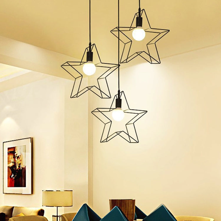 YWXLight Modern Lamps Light Iron LED Chandelier Living Room Bedroom Kitchen Lamp Five-pointed Star Creative 360 Degrees Rotating Chandelier(Warm White)