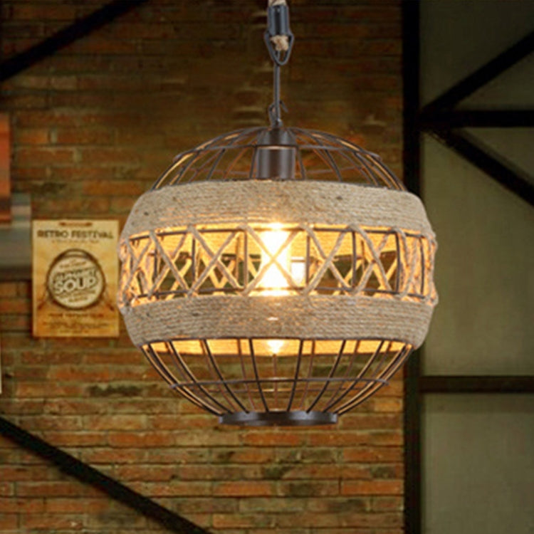 YWXLight Vintage Industrial Style Pendant Lighting Loft Hemp Rope Art Deco Light Fixtures Restaurant Bar Pendant Lights LED Hanging Lamps