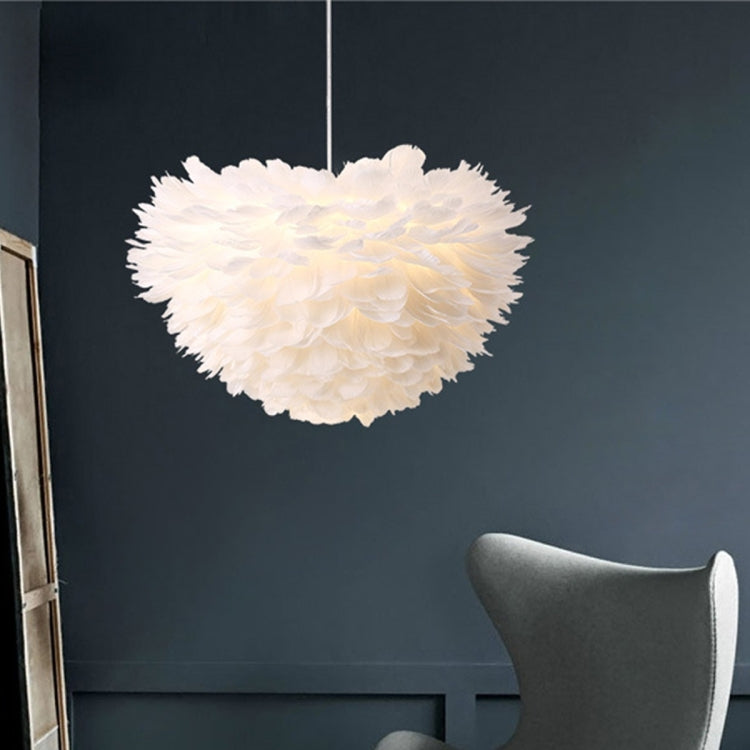 YWXLight Loft Modern White Nature Goose Feather Pendant Lights Romantic E27/E26 LED Pendant Lamps for Home Restaurant Bedroom Living Room