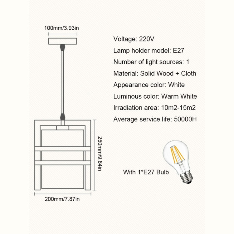 YWXLight Simplified Solid Wood Hanging Lamp LED Chandelier Home Nordic Pendant Lights Attic Style Hoist