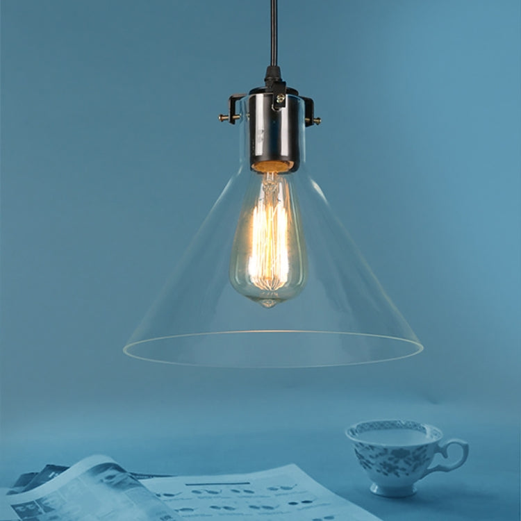 YWXLight Industrial Retro Hanging Lamp Funnel Glass Pendant Light LED E27 Socket  Perfect for Kitchen Dining Room Bedroom